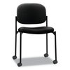 Hon Basyx Black Stacking Guest Chair, 21" L 32-3/4" H, Armless, Scatter Series VL606VA10